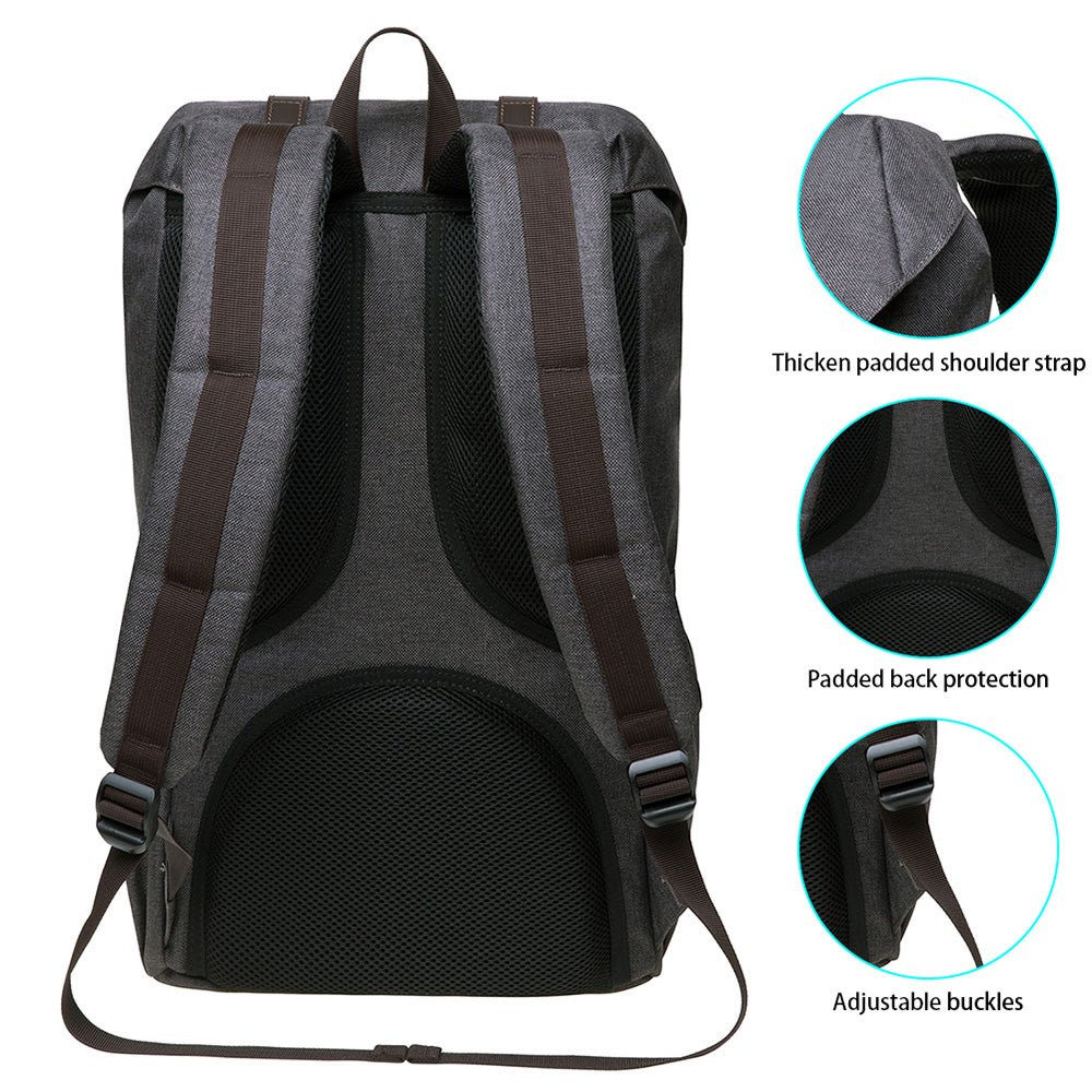 Travel Laptop Backpack, Oxford fabric( K1023-coffee) - kaukko