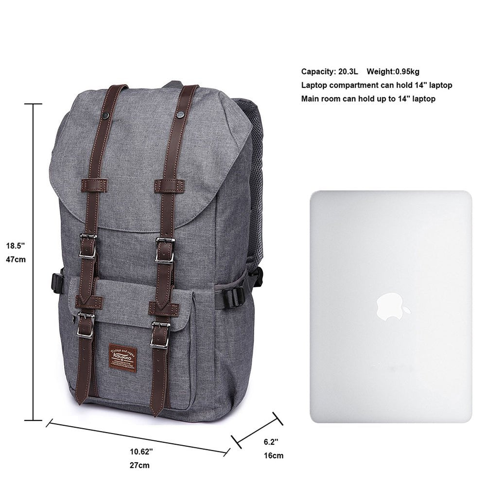 Travel Laptop Backpack, Oxford fabric( K1023-grey) - kaukko