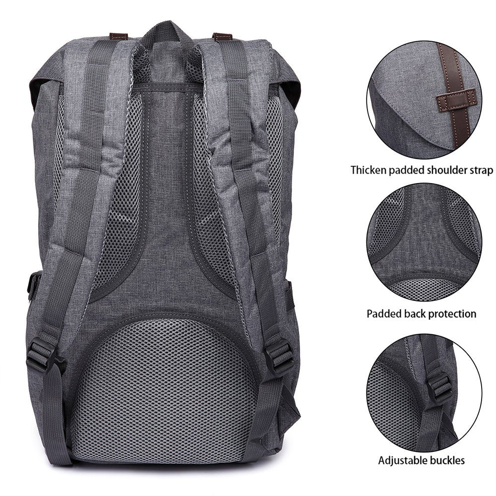 Travel Laptop Backpack, Oxford fabric( K1023-grey) - kaukko
