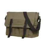 KAUKKO Canvas Vintage Messenger Bag Shoulder bag Leather Large Travel Crossbody bags for men women 14-inch Laptop