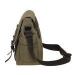 KAUKKO Canvas Vintage Messenger Bag Shoulder bag Leather Large Travel Crossbody bags for men women 14-inch Laptop