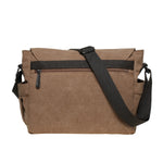 KAUKKO Canvas Vintage Messenger Bag Shoulder bag Leather Large Travel Crossbody bags for men women 14-inch Laptop