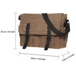 KAUKKO Canvas Vintage Messenger Bag Shoulder bag Leather Large Travel Crossbody bags for men women 14-inch Laptop