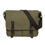 KAUKKO Canvas Vintage Messenger Bag Shoulder bag Leather Large Travel Crossbody bags for men women 14-inch Laptop