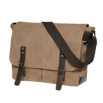KAUKKO Canvas Vintage Messenger Bag Shoulder bag Leather Large Travel Crossbody bags for men women 14-inch Laptop