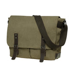 KAUKKO Canvas Vintage Messenger Bag Shoulder bag Leather Large Travel Crossbody bags for men women 14-inch Laptop