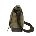 KAUKKO Canvas Vintage Messenger Bag Shoulder bag Leather Large Travel Crossbody bags for men women 14-inch Laptop