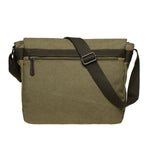 KAUKKO Canvas Vintage Messenger Bag Shoulder bag Leather Large Travel Crossbody bags for men women 14-inch Laptop