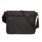 KAUKKO Canvas Vintage Messenger Bag Shoulder bag Leather Large Travel Crossbody bags for men women 14-inch Laptop