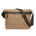 KAUKKO Canvas Vintage Messenger Bag Shoulder bag Leather Large Travel Crossbody bags for men women 14-inch Laptop