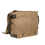 KAUKKO Canvas Vintage Messenger Bag Shoulder bag Leather Large Travel Crossbody bags for men women 14-inch Laptop