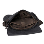 KAUKKO Canvas Vintage Messenger Bag Shoulder bag Leather Large Travel Crossbody bags for men women 14-inch Laptop