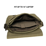 KAUKKO Canvas Vintage Messenger Bag Shoulder bag Leather Large Travel Crossbody bags for men women 14-inch Laptop