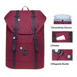 Lightweight Outdoor Backpack, KAUKKO Travel Casual Backpack Laptop Daypack for 12", EP6-15 ( Red /17.8L )