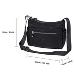 KAUKKO Women Crossbody Bag Handbag Lightweight Shoulder Purse Nylon Multi Pocket Crossbody Bag Ladies Travel Handbag