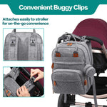 Diaper Bag Backpack - Baby Essentials Travel Tote - Multi Function Waterproof Diaper Bag, Travel Essentials Baby Bag with Changing Pad, Stroller Straps & Pacifier Case - Unisex