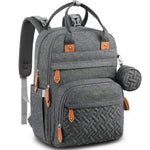 Diaper Bag Backpack - Baby Essentials Travel Tote - Multi Function Waterproof Diaper Bag, Travel Essentials Baby Bag with Changing Pad, Stroller Straps & Pacifier Case - Unisex
