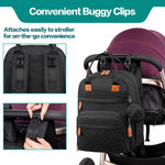 Diaper Bag Backpack - Baby Essentials Travel Tote - Multi Function Waterproof Diaper Bag, Travel Essentials Baby Bag with Changing Pad, Stroller Straps & Pacifier Case - Unisex