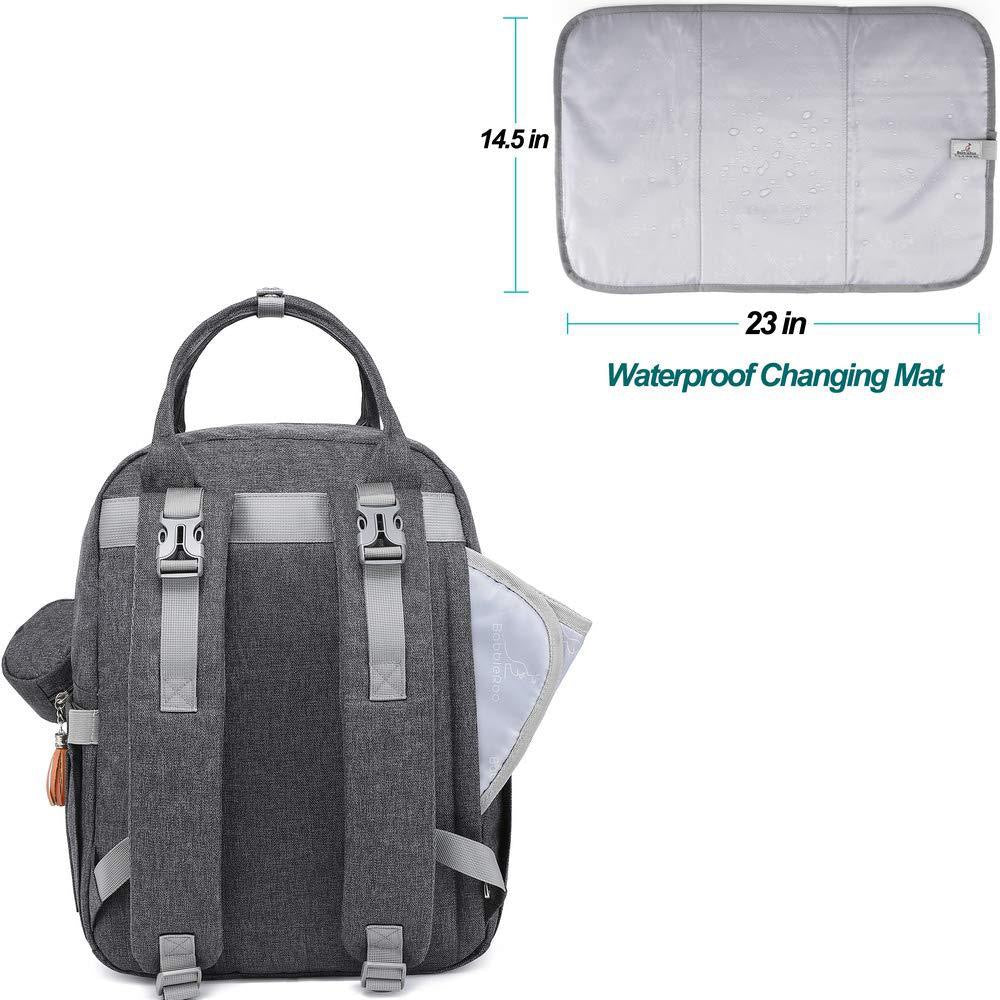 Diaper Bag Backpack - Baby Essentials Travel Tote - Multi Function Waterproof Diaper Bag, Travel Essentials Baby Bag with Changing Pad, Stroller Straps & Pacifier Case - Unisex