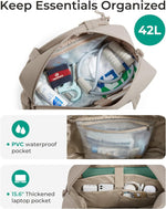 KAUKKO Tennis Gym Bag for Women & Men, Tennis Bag Holds 2 Rackets with Shoe Compartment & Wet Pocket, Sports Duffle Bags fits up to 15.6" Laptop, Women Overnight Weekend Bag