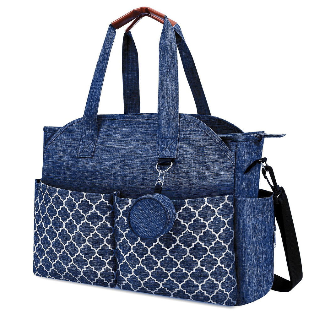 Diaper Bag Tote, Large Diaper Bag with Pacifier Case Travel Diaper Tote for Mom with Changing Station Multifunction