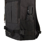 Canvas Travel Backpack Multi-Functional Bag Fits 17" Laptop, Large Capacity Hiking Backpack,