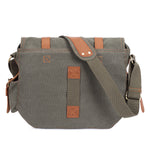 KAUKKO Canvas Messenger Bag - Vintage Crossbody Shoulder Bag Military Satchel
