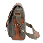 KAUKKO Canvas Messenger Bag - Vintage Crossbody Shoulder Bag Military Satchel