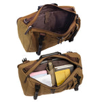 Canvas Travel Backpack Multi-Functional Bag Fits 17" Laptop, Large Capacity Hiking Backpack,