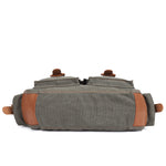 KAUKKO Canvas Messenger Bag - Vintage Crossbody Shoulder Bag Military Satchel