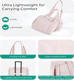 Padded Tote Bag With Bow Casual Quilted Padded Women Shoulder Bags Fit 15.6in Laptop Large Capacity Yoga Gym Bags