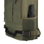 Canvas Travel Backpack Multi-Functional Bag Fits 17" Laptop, Large Capacity Hiking Backpack,