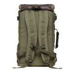 Canvas Travel Backpack Multi-Functional Bag Fits 17" Laptop, Large Capacity Hiking Backpack,