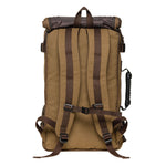 Canvas Travel Backpack Multi-Functional Bag Fits 17" Laptop, Large Capacity Hiking Backpack,