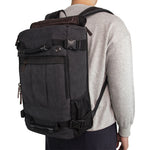 Canvas Travel Backpack Multi-Functional Bag Fits 17" Laptop, Large Capacity Hiking Backpack,