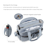 Diaper Tote Quilted Mommy Bag Function Maternity Baby Bag Diaper Changing Messenger with Shoulder Strap Wet Pocket