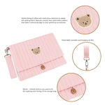 Baby Diaper Bag Organizer Pouches - Waterproof Pod Foldable Diaper Organizer Set, Cute Bear Bag Gift for Baby Shower