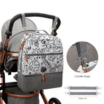 Diaper Bag Backpack - Breast Pump Bag, Removable Cooler Compartment, Double Layer
