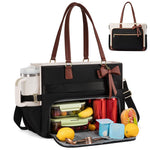 Large Women Lunch Bags, Insulated Adult Lunch Box, Leakproof Cooler Lunch Tote Bag with Storage Pocket. Reusable Lunch Purse for Work, Picnic, Hiking