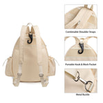 Tennis Bag, Quilted Tennis Sling Crossbody Backpack, Water Resistant Tennis Racket Bags for Women Men, Suitable for Pickleball Tennis Badminton