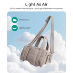 Quilted Tote Bag Small Puffer Crossbody Bag for Women Lightweight Nylon Puffy Shoulder Handbag with Adjustable Strap