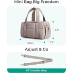 Quilted Tote Bag Small Puffer Crossbody Bag for Women Lightweight Nylon Puffy Shoulder Handbag with Adjustable Strap