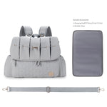 Diaper Bag Backpack - Quilted Travel Diaper Bags for Baby Girl & Boy, Convertible Messenger Baby Changing Bag, Insulated Pockets, Large Capacity, Waterproof and Stylish
