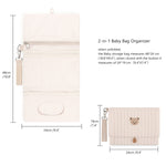 Baby Diaper Bag Organizer Pouches - Waterproof Pod Foldable Diaper Organizer Set, Cute Bear Bag Gift for Baby Shower