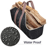 Large Log Tote Bag Firewood Carrier Heavy Duty Fireplace Log Holder Fire Wood Carriers Carrying with Handles Wood Sling For Fire Place Outdoor Cabin Stove Accessories