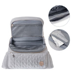 Diaper Bag Backpack - Quilted Travel Diaper Bags for Baby Girl & Boy, Convertible Messenger Baby Changing Bag, Insulated Pockets, Large Capacity, Waterproof and Stylish