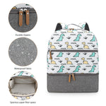 Diaper Bag Backpack - Breast Pump Bag, Removable Cooler Compartment, Double Layer