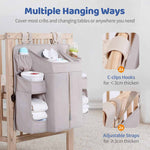Premium Hanging Diaper Caddy Organizer – Nursery Storage Caddy for Baby Essentials – Ideal Gift for Boys & Girls – Fits Crib, Changing Table, Playard, Wall & Door