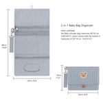 Baby Diaper Bag Organizer Pouches - Waterproof Pod Foldable Diaper Organizer Set, Cute Bear Bag Gift for Baby Shower
