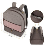 Diaper Bag Backpack - Breast Pump Bag, Removable Cooler Compartment, Double Layer
